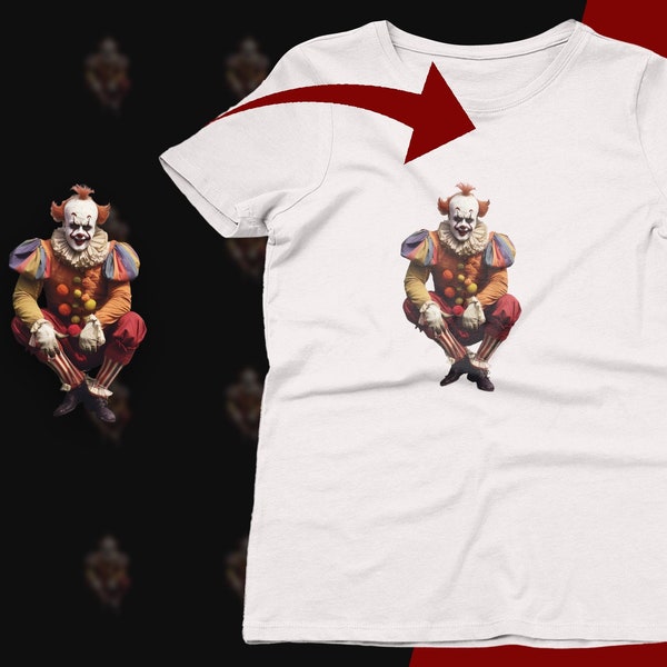 Vintage Clown Print T-Shirt, Classic Circus Clown Graphic Tee, Unisex Cotton Shirt