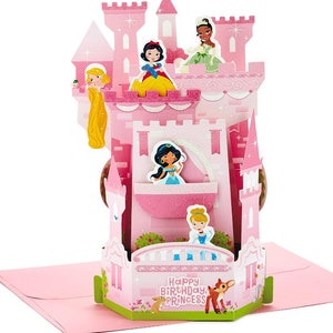 Paper Wonder Pop Up Geburtstagskarte für Kinder, Disney Prinzessinnenschloss