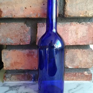Vintage John Harvey Glass Bottle Cobalt Blue Spain Des Reg 2022578