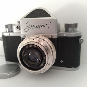 Zenit-C USSR Film Camera: Refurbished Industar-50 Lens