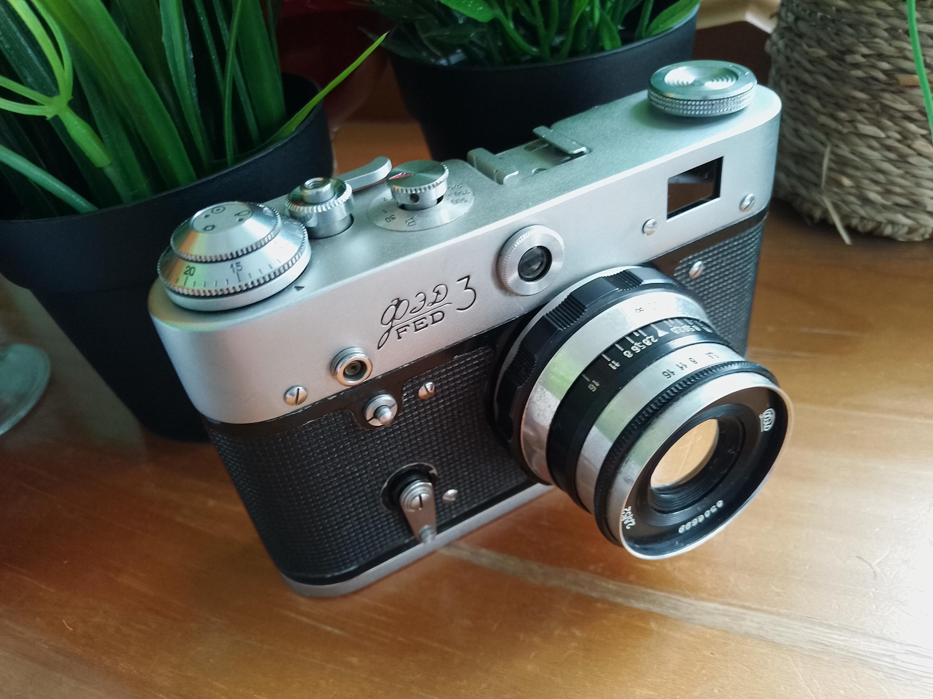 改修されたFED-3 35mmフィルムカメラ、ソ連製レンジファインダー