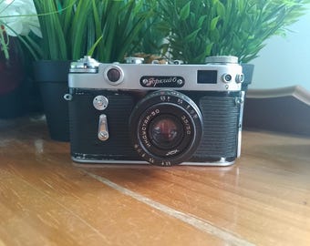 Zorki-6 VIDEO Clad'D USSR Russian 35mm Rangefinder, Serviced Film Camera, New Curtains, 610055478