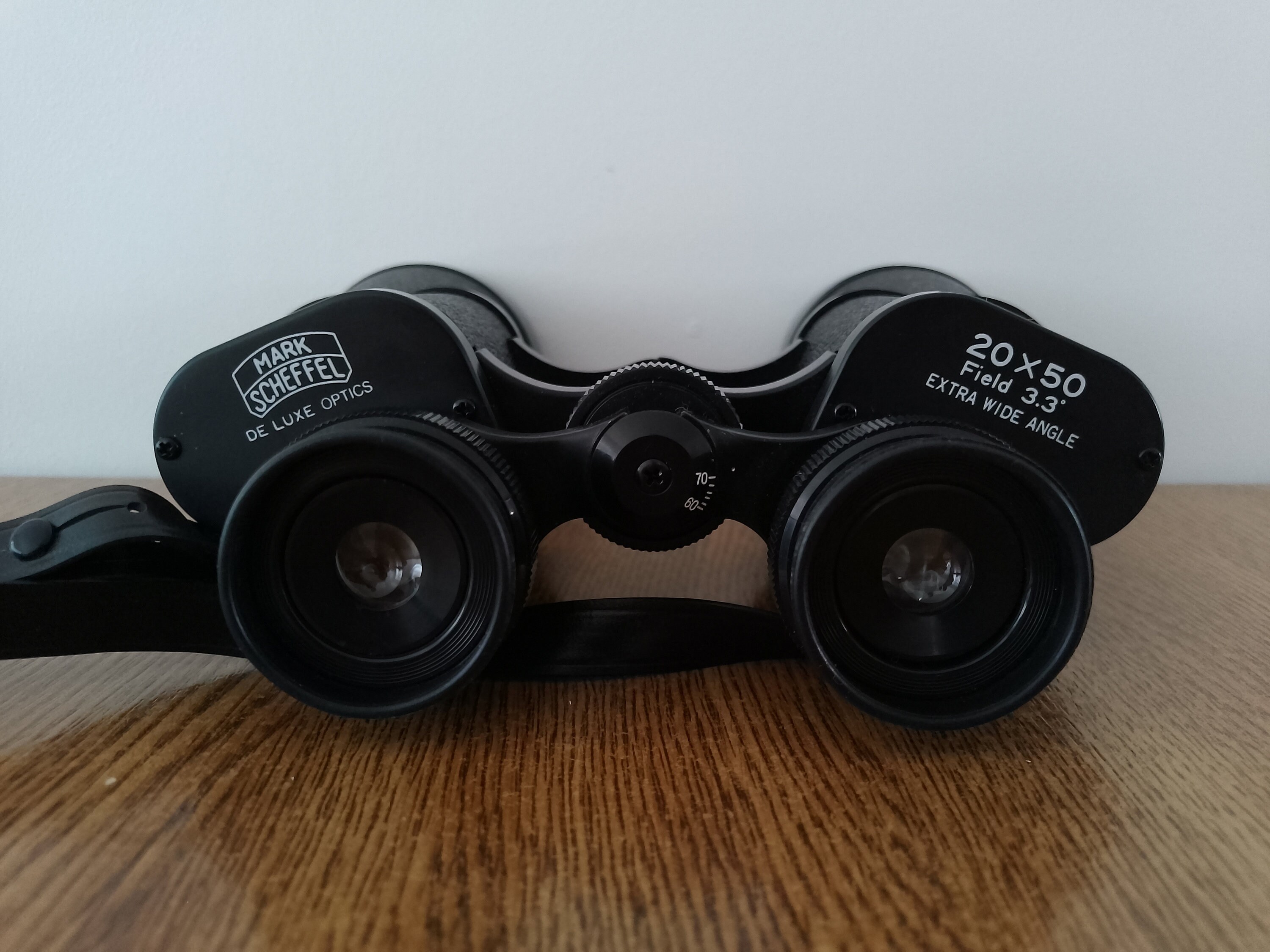 Vintage Binocular Mark Scheffel De Luxe Optics 20x50 Field 3.3  