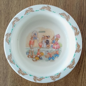 Vintage Royal Doulton Bunnykins Schüssel: Bone China Kinderteller