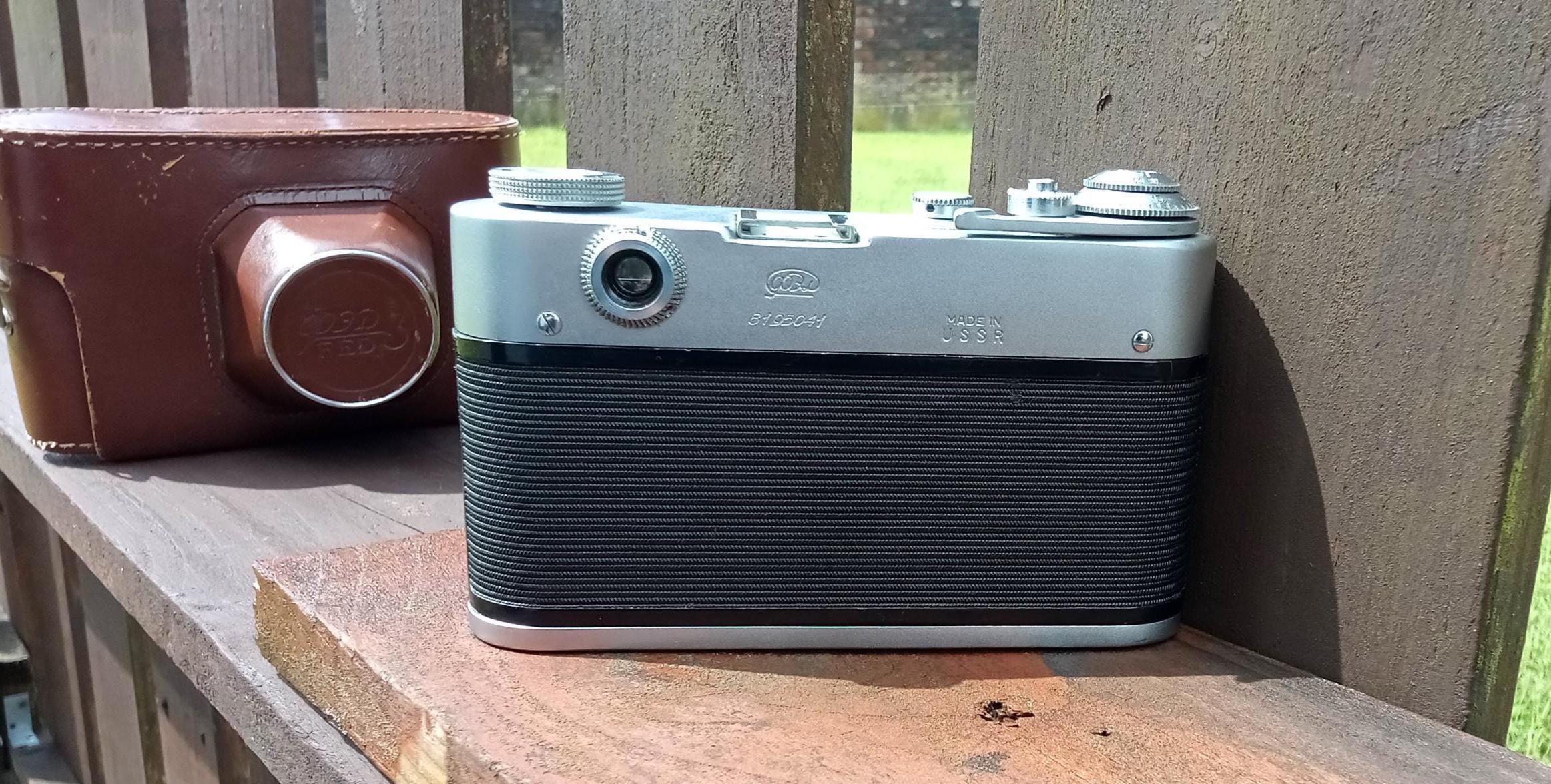 改修されたFED-3レンジファインダーカメラ、ソ連ソビエト35mmフィルム