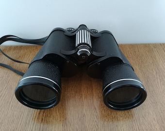 Vintage Prinzlux Spacemaster Binoculars: 10x50 Coated Lens, Collector's Optical