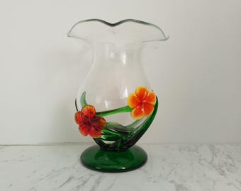 ヴィンテージ カメイ ガラスの花瓶 - Etsy 日本