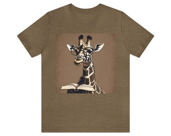 giraffe reading Shirt - giraffe Men's Shirt - giraffe T-Shirt Gift - animal reading Gift giraffe Shirt reading giraffe Shirt animal Shirt