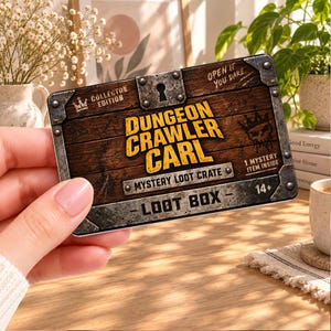 Dungeon Crawler Carl Credit Card Skin, Financially Irresponsible Card Decal, LitRPG Reader Gift, Funny Fantasy Wallet Cover