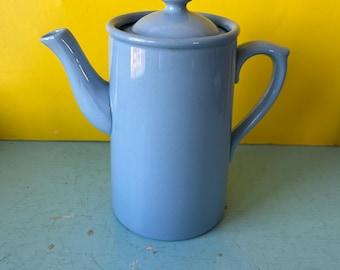 Cafetera/tetera vintage de gres azul