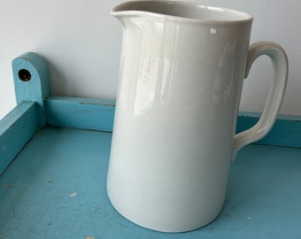 white vintage pitcher 4 pint jug