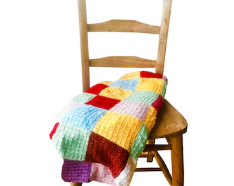 Manta de patchwork hecha a mano