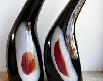 Jarrones de cristal de Murano vintage con forma de ojo malvado