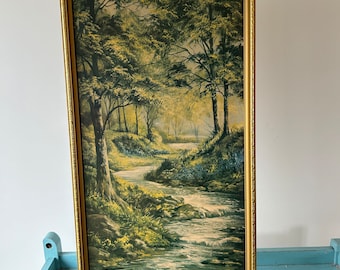 Cuadro de bosque vintage