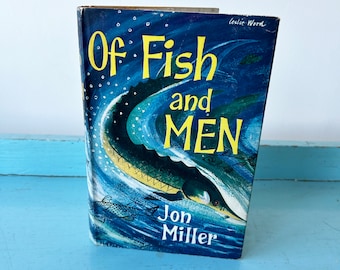 Libro clásico vintage, de peces y hombres.