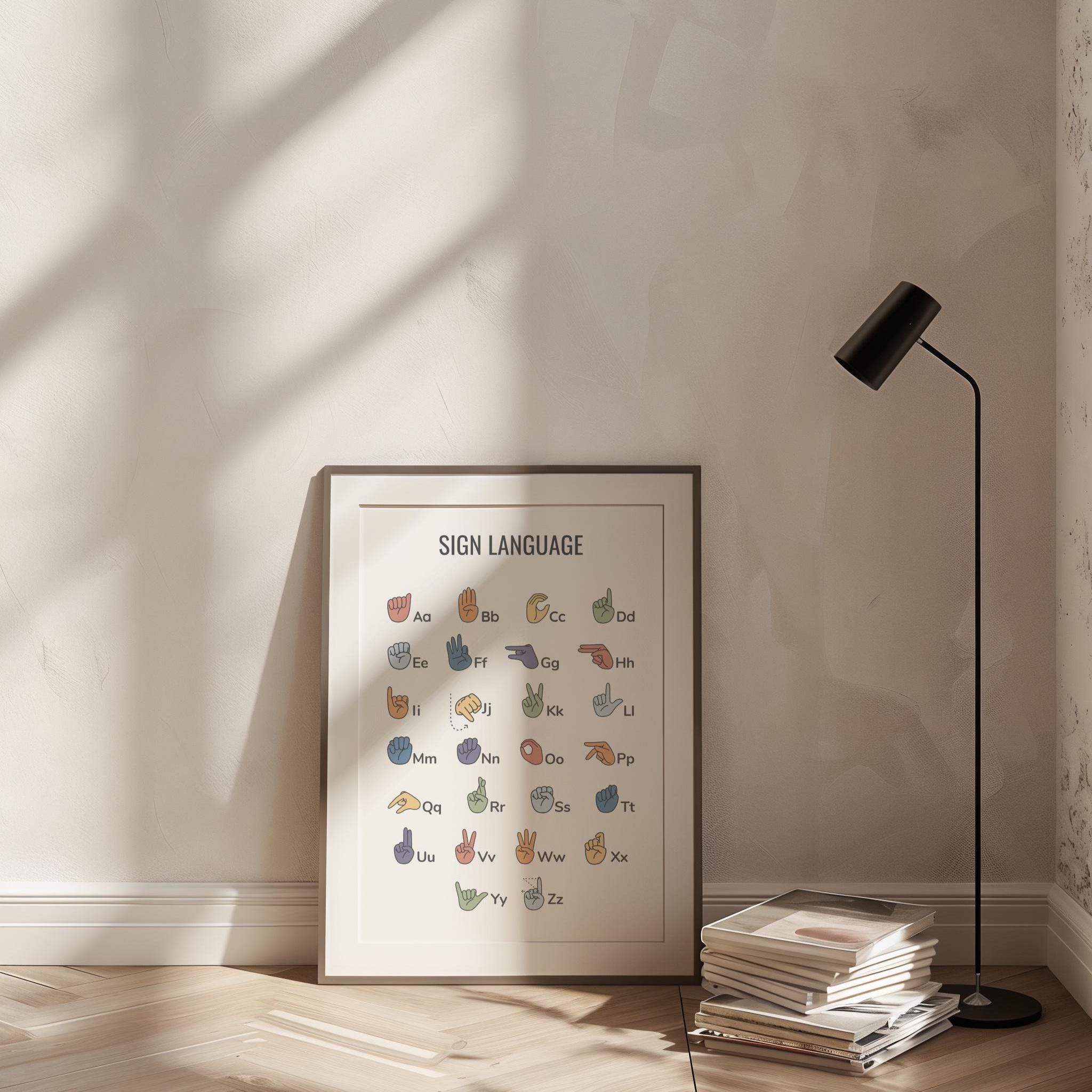 Sign Language Alphabet Poster Printable, ASL ABC Chart for Kids ...