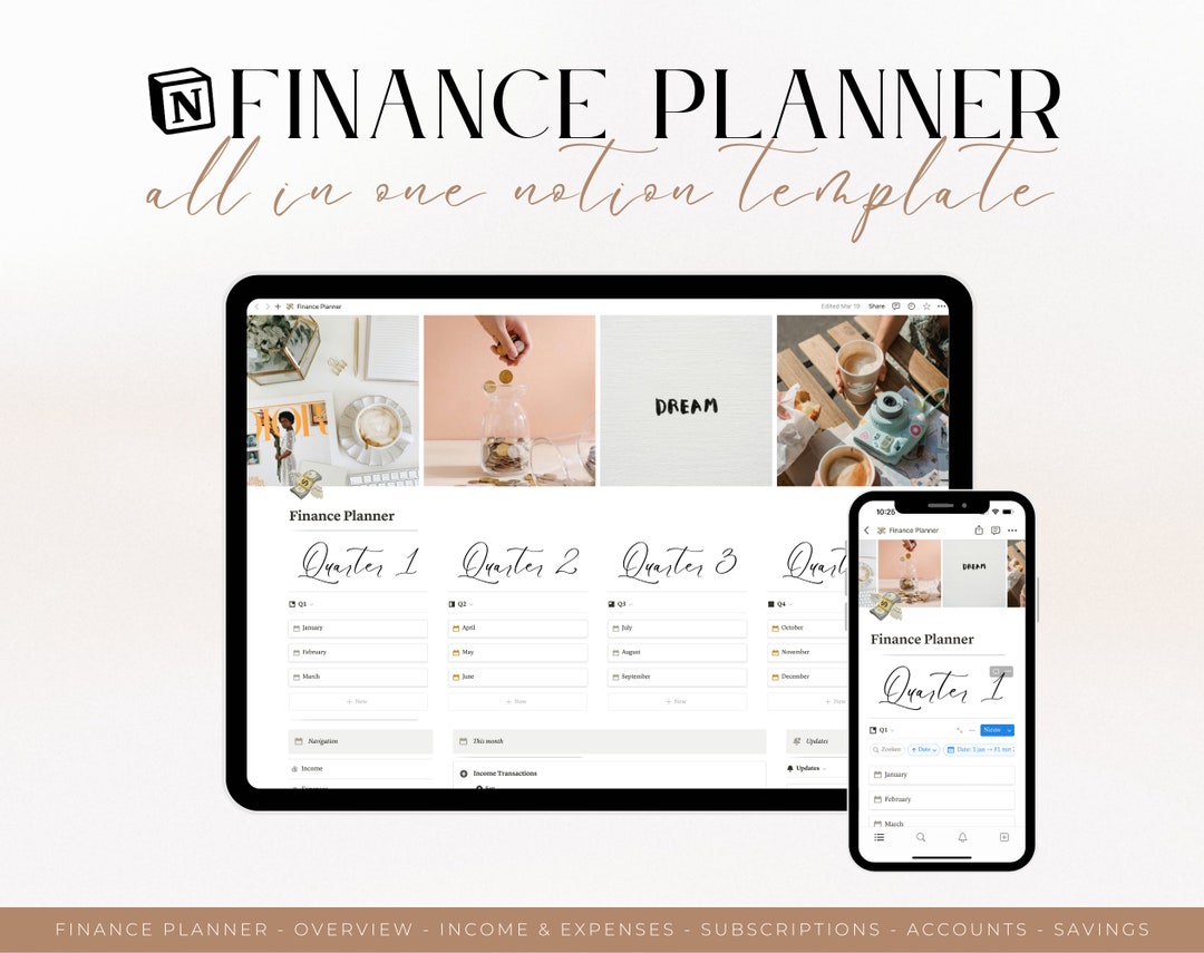 Finance Planner 2026 All in One Notion Template | Personal Household ...