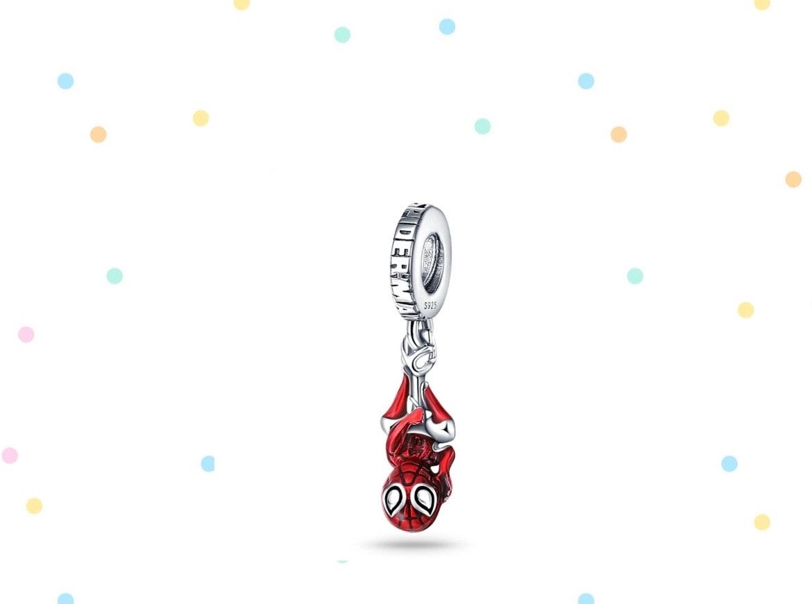 Marvel hängend Spider-Man, baumeln Charme, Sterling Silber 925er Jahre Charms für Pandora Armband, neue Charme 2024, Anhänger Geschenk für sie Authentisch