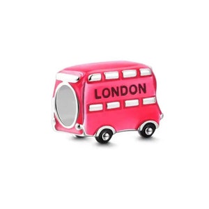 London Bus Charm Pink Bus charm Pandora charms Birthstones Charms European Pandora Gifts pandora Sterling Silver 925 s