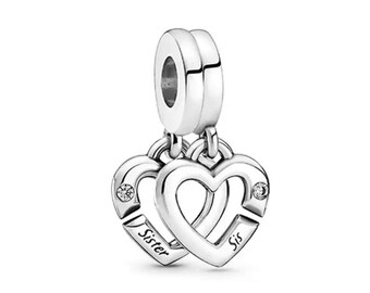 Schwester Charm für Armband, Pandora Charms, Geburtsstein Charm, Europäische Pandora, Sterling Silber, 925 Silber, Geschenk Charm,