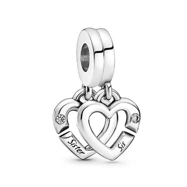 Schwester Charm für Armband, Pandora Charms, Geburtsstein Charm, Europäische Pandora, Sterling Silber, 925 Silber, Geschenk Charm,