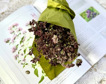 Gedroogde oreganobundel/paarse gedroogde bloemen/kruid/aroma/met de hand geplukt/gedroogde oreganotak/huisdecor