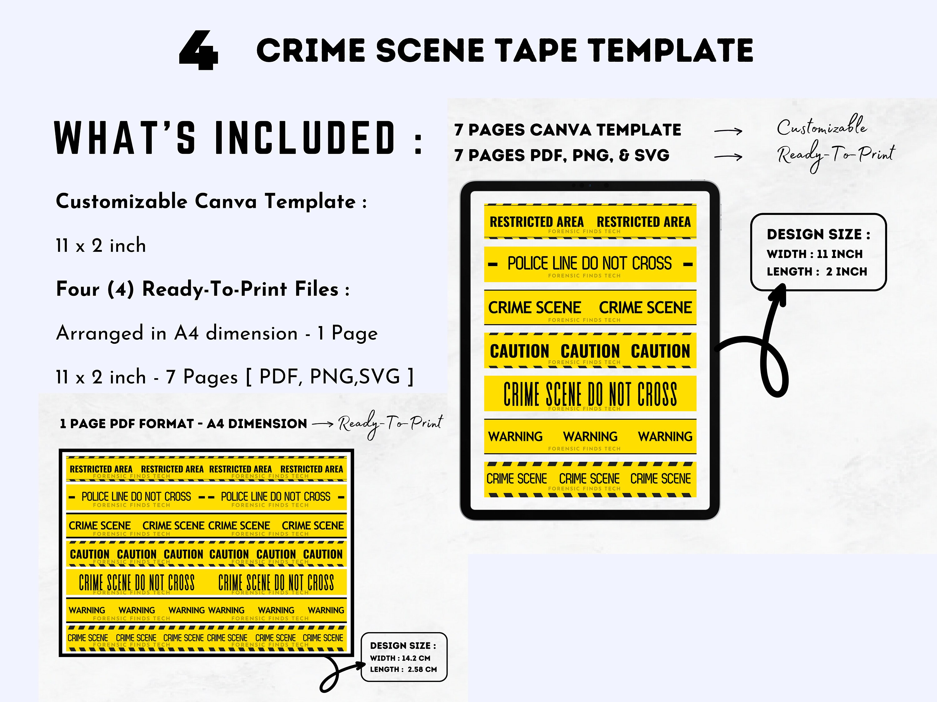 Forensic Bundle Template True Crime Scene Investigation Digital ...