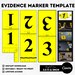 Crime Scene Evidence Marker Template Yellow Number Label Detective ...