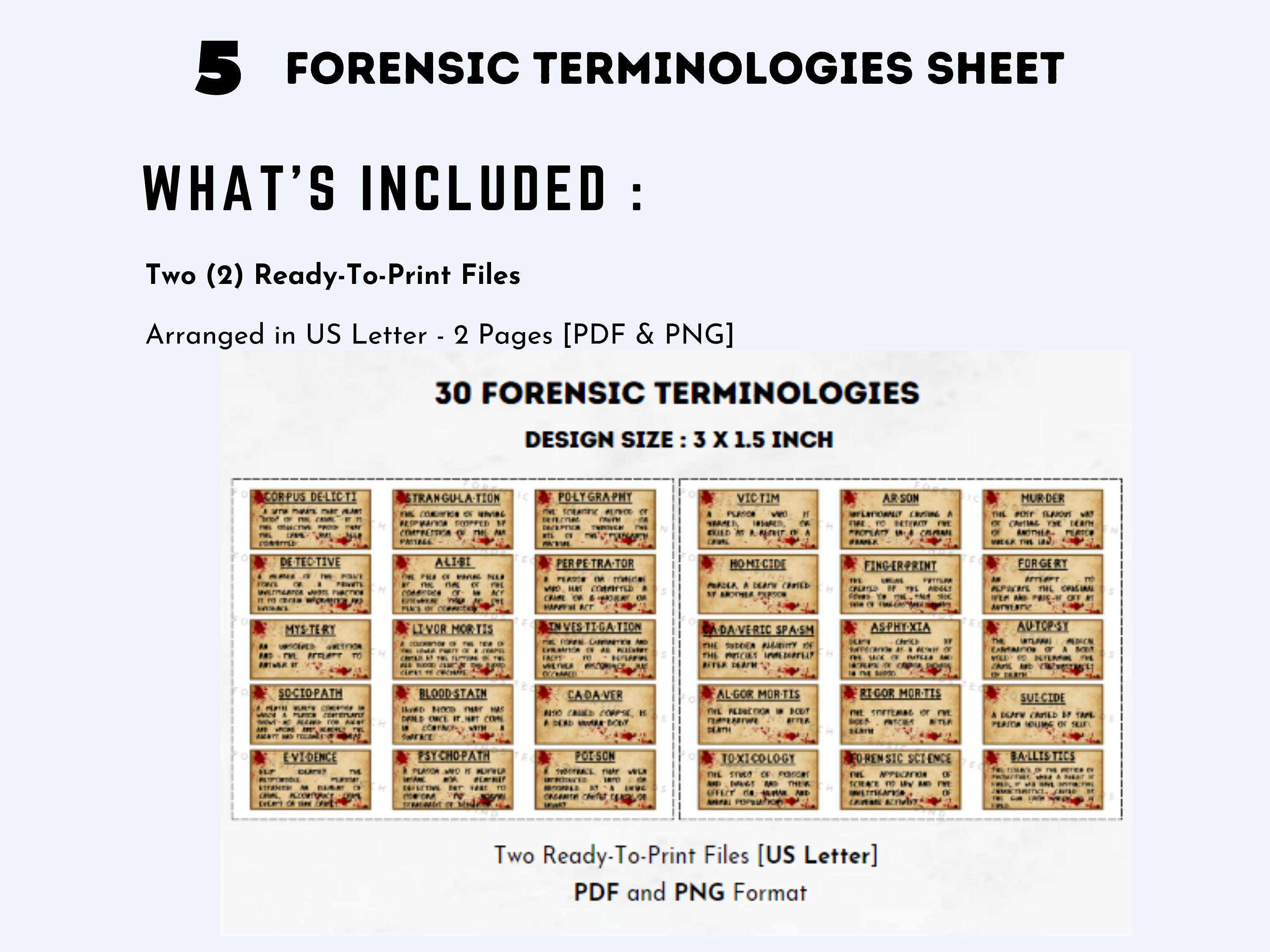 Forensic Bundle Template True Crime Scene Investigation Digital ...