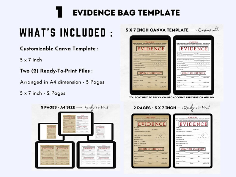 Forensic Bundle Template True Crime Scene Investigation Digital ...