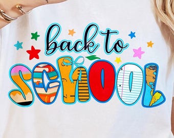 Zurück zu PNG Schule, Trendige Lehrer Png, Preppy Lehrer Shirt Png, Lehrer Sublimationsentwürfe, Schulhemd Png, Lehrer Schleife Png