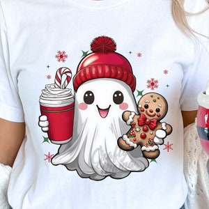 Niedliche Geist Weihnachten PNG-Datei, Niedliche Weihnachtsgeist Png, Kinder Weihnachten Png für Shirt, Kinder Weihnachten Shirt Png, Süßes Weihnachten Png Design