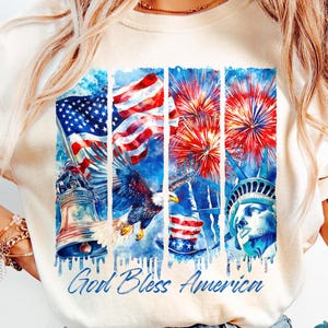 Gott segne Amerika PNG, glücklichen 4. Juli Png, Pinselstrich Vierter Juli Png, 4. Juli Hemd Png, Vaterländischen Png, USA Png, Christlichen Png