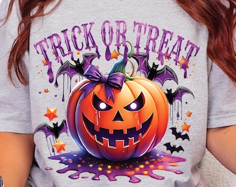 Süßes oder Saures Png, Retro Halloween Png, Kürbis Png, Halloween Png, Halloween Shirt Sublimationsdesign, Witchy Fledermäuse Png, Spooky Vibes Png