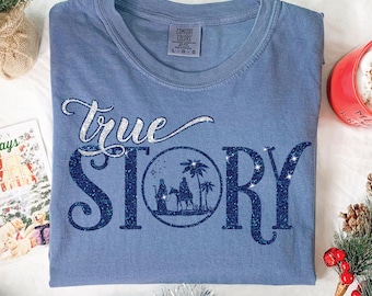 True Story PNG, Christmas PNG, Christian Christmas Png, Jesus Christmas Shirt Digital Design, Faux Glitter Png, Christ Nativity Png File