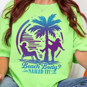 Grappig strand png, strandlichaam genageld, grappig strandshirt heren png, papa bod png, zomer png sublimatie ontwerpen, digitale downloads afbeelding 8