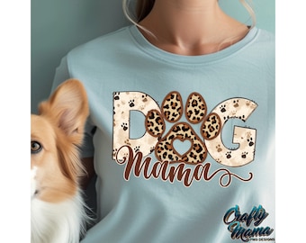 Dog Mama Png, Faux Embroidery Sublimation Download, Dog Love Png, Dog Mom Png, Dog Png Design, Dog Mama Png, Faux Embroidery Paw Print Png