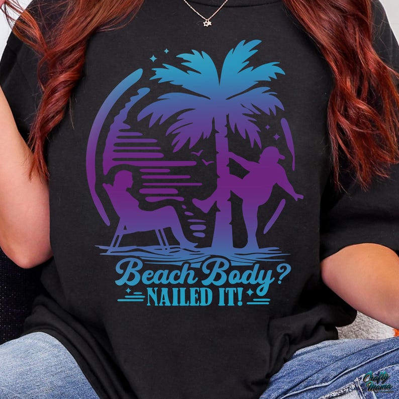 Grappig strand png, strandlichaam genageld, grappig strandshirt heren png, papa bod png, zomer png sublimatie ontwerpen, digitale downloads afbeelding 3