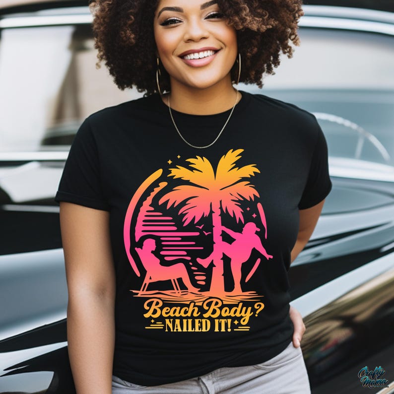 Grappig strand png, strandlichaam genageld, grappig strandshirt heren png, papa bod png, zomer png sublimatie ontwerpen, digitale downloads afbeelding 5