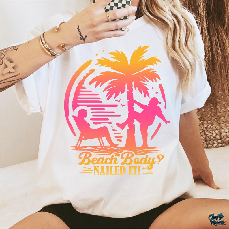 Grappig strand png, strandlichaam genageld, grappig strandshirt heren png, papa bod png, zomer png sublimatie ontwerpen, digitale downloads afbeelding 4