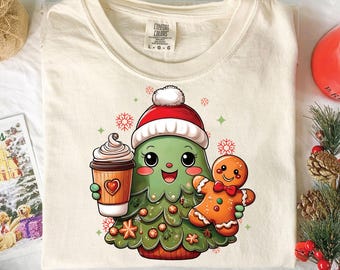 Cute Christmas Tree PNG, Cute Christmas Png File For Shirt, Kids Christmas Tree Shirt Png, Kids Christmas Shirt Png, Christmas Coffee Png