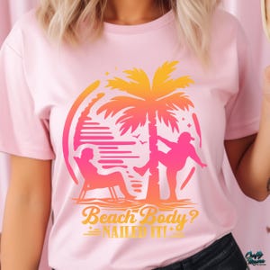 Grappig strand png, strandlichaam genageld, grappig strandshirt heren png, papa bod png, zomer png sublimatie ontwerpen, digitale downloads afbeelding 7