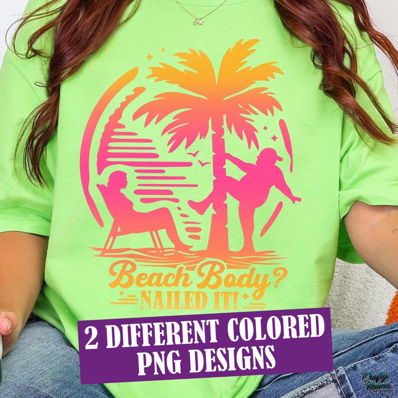 Grappig strand png, strandlichaam genageld, grappig strandshirt heren png, papa bod png, zomer png sublimatie ontwerpen, digitale downloads afbeelding 1