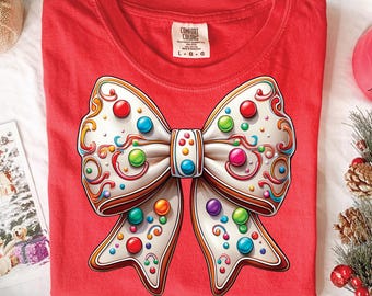 Leuke peperkoek strik png, kerst png, kerstshirt png, peperkoek png, koekjesstrik png, peperkoek strik png, kerstsnoep