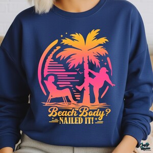 Grappig strand png, strandlichaam genageld, grappig strandshirt heren png, papa bod png, zomer png sublimatie ontwerpen, digitale downloads afbeelding 12