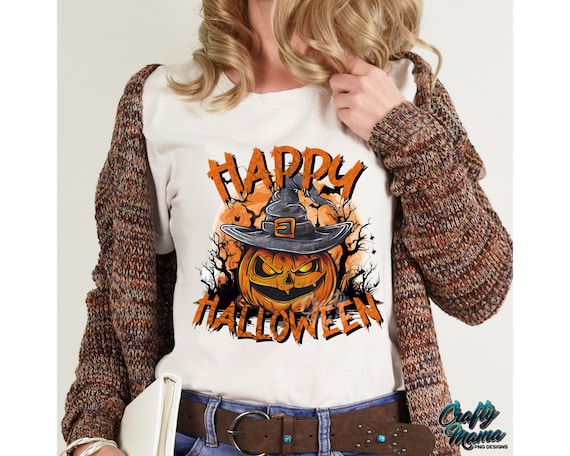 Happy Halloween PNG, Spooky Jack O Lantern Png, Spooky Pumpkin Png, Trendy Happy Halloween Shirt Png, Jack O Lantern Shirt Png, Sublimation