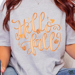 Hola Otoño PNG, Camiseta Otoño Coqueta Png, Diseños de Sublimación de Otoño de Moda, Otoño Preppy Png, Otoño Femenino Png para Camiseta, Camiseta Otoño Png imagen 7