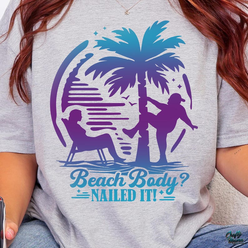 Grappig strand png, strandlichaam genageld, grappig strandshirt heren png, papa bod png, zomer png sublimatie ontwerpen, digitale downloads afbeelding 6
