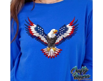 Águila americana PNG, PNG del 4 de julio, PNG patriótico, PNG de águila de EE. UU., PNG de águila roja, blanca y azul, PNG del 4 de julio, diseños de sublimación
