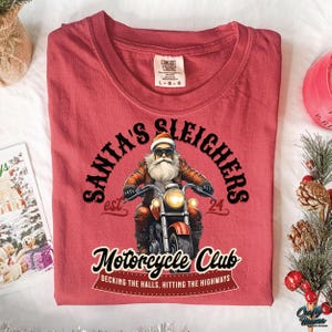 Papá Noel en moto PNG, Navidad divertida PNG, Club de motociclistas de Santa Claus, Club de motociclistas navideño PNG, Papá Noel motero malvado PNG, Papá Noel genial imagen 3